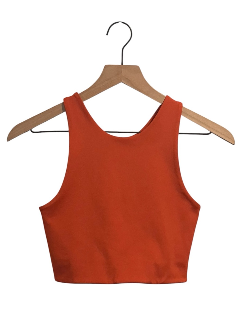Girlfriend Collective Dylan Tank Bra, Orange Racerback, Cropped, Size XS